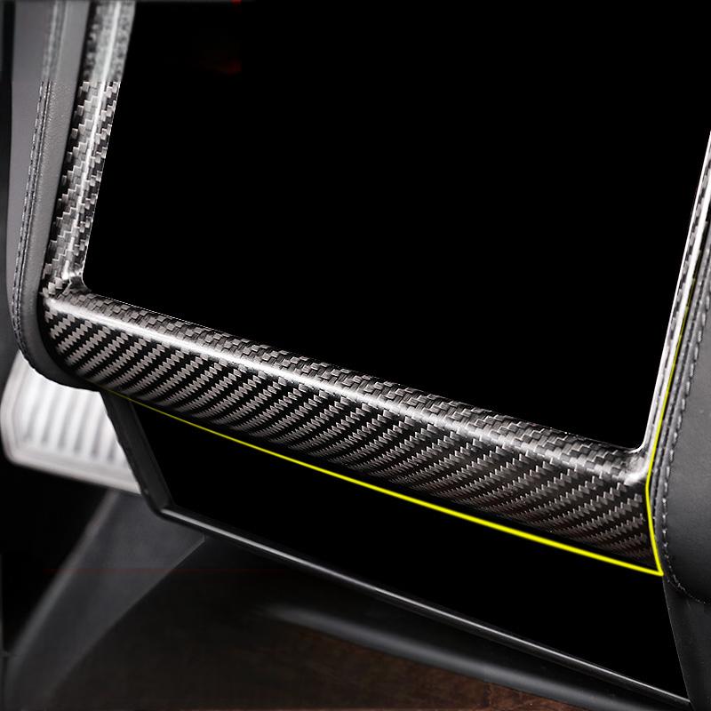 Center Display Frame Dry Carbon Fiber Overlay for Model S/X 2014-2020