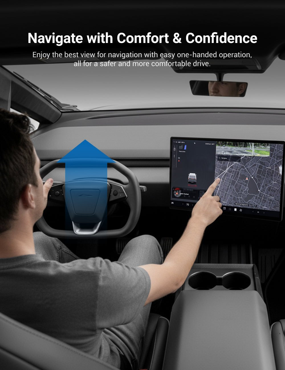 Center Screen Swivel Rotating Mount Kit for Cybertruck | Sikunuo