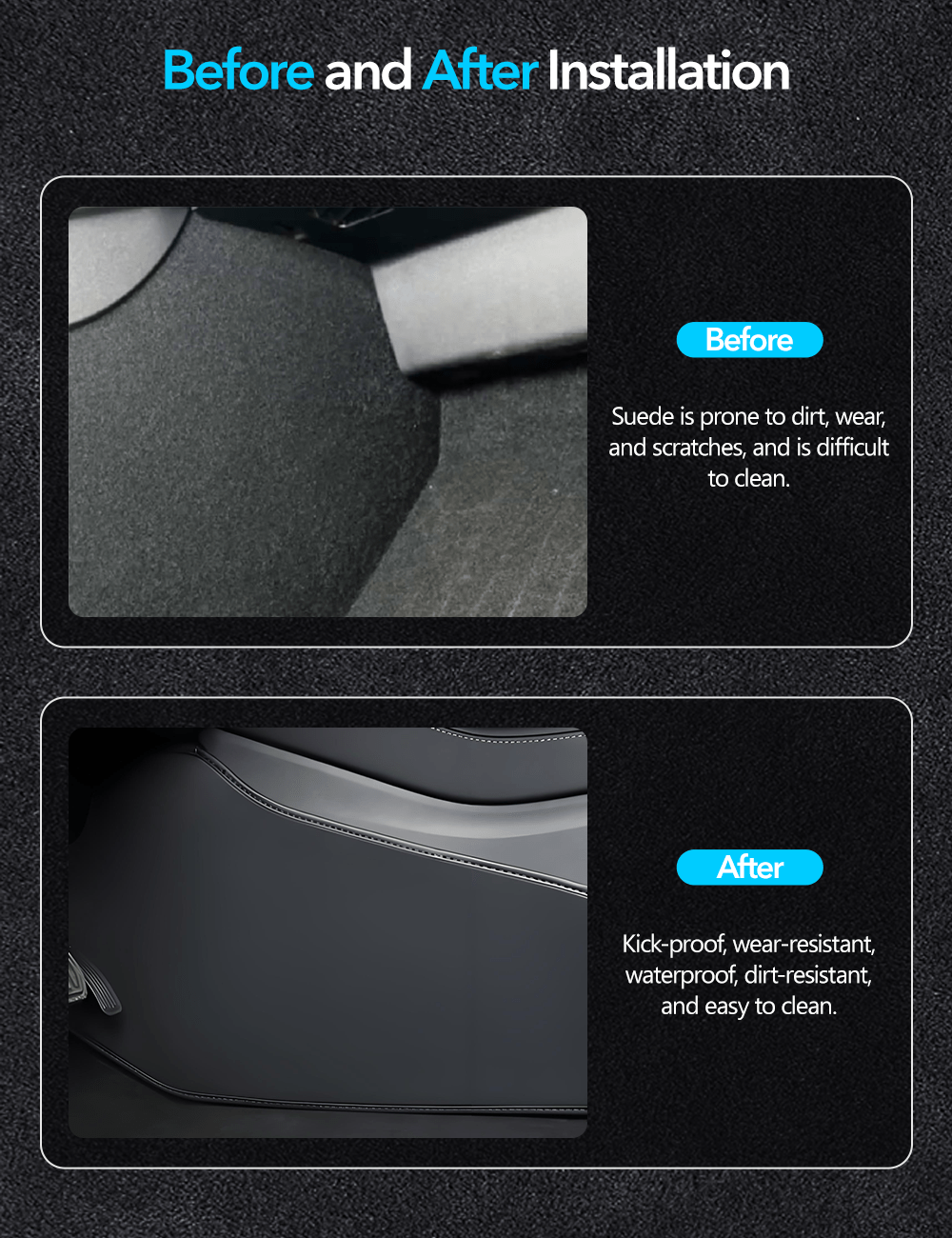 Central Control Side Kick Pad for Tesla Model Y
