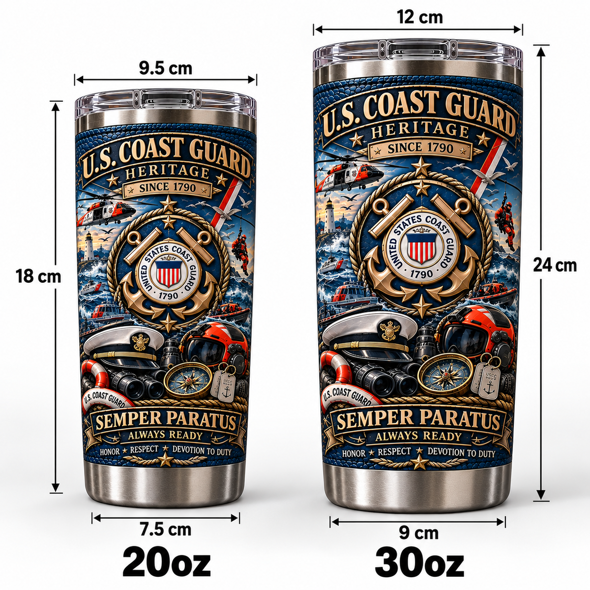 U.S. Coast Guard Heritage Insulated Travel Tumbler