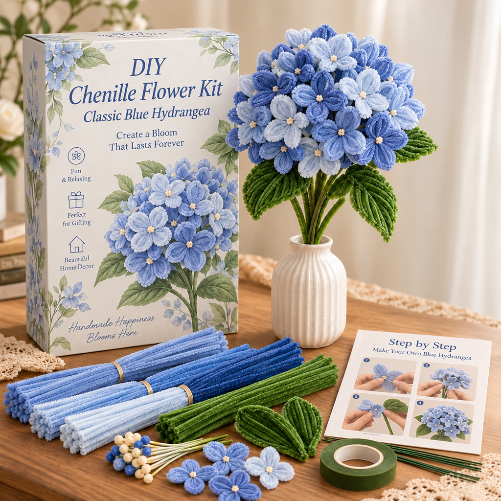 DIY Chenille Flower Kit