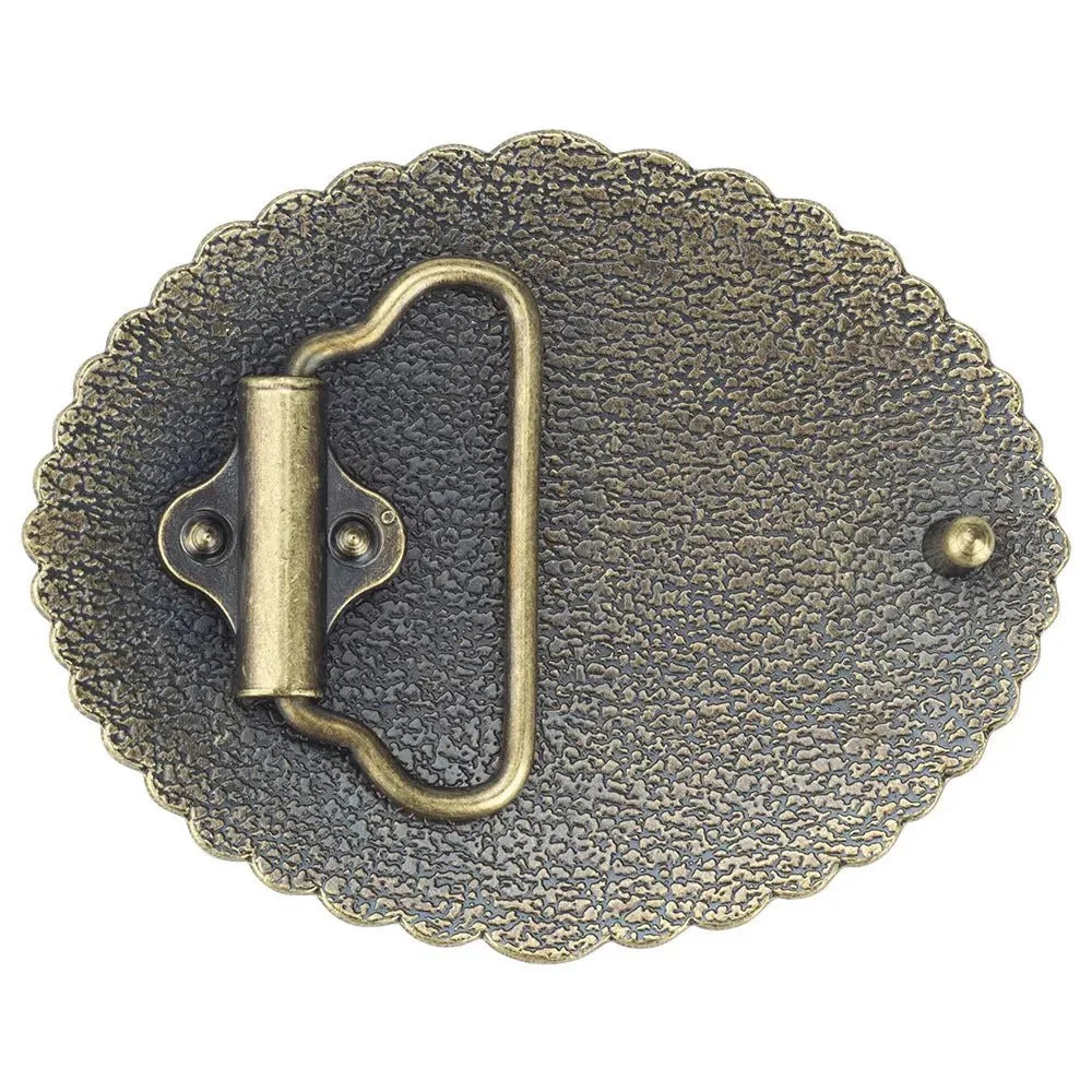Praying Cowboy Antique Silver Western Belt Buckle
