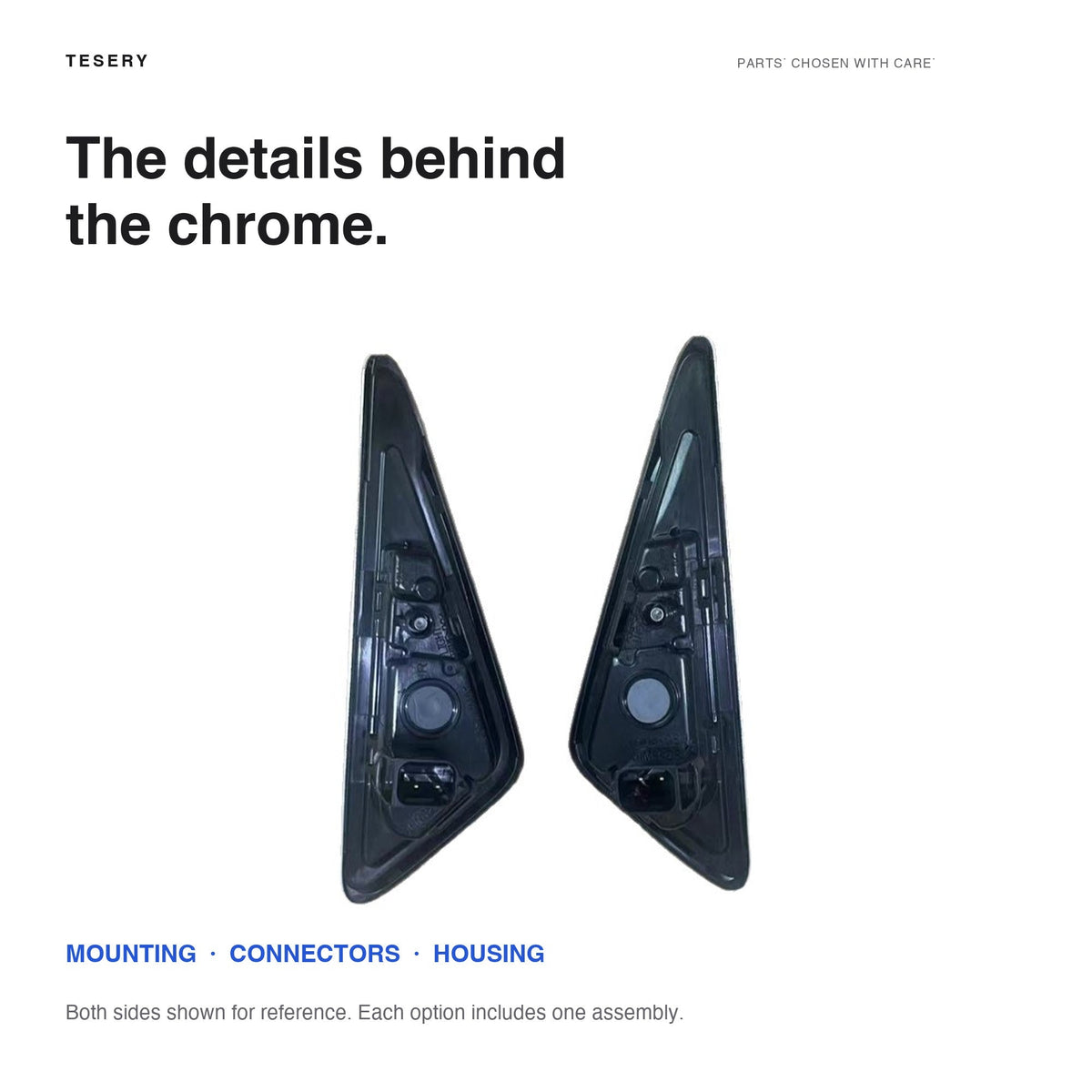 Chrome Side Repeater Camera for Tesla Model 3 (2017–2020)