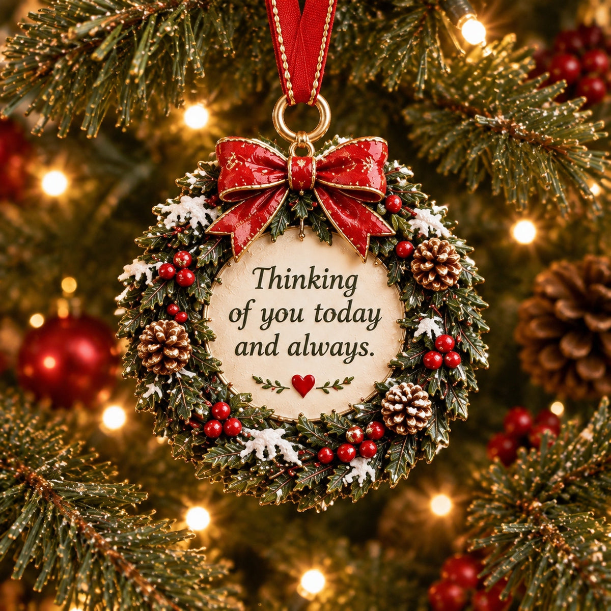 Heartfelt Holiday Keepsake Flat Ornament