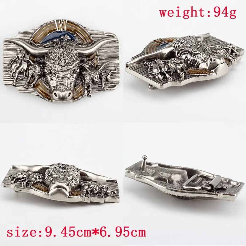 Cowboy Longhorn Belt Buckle