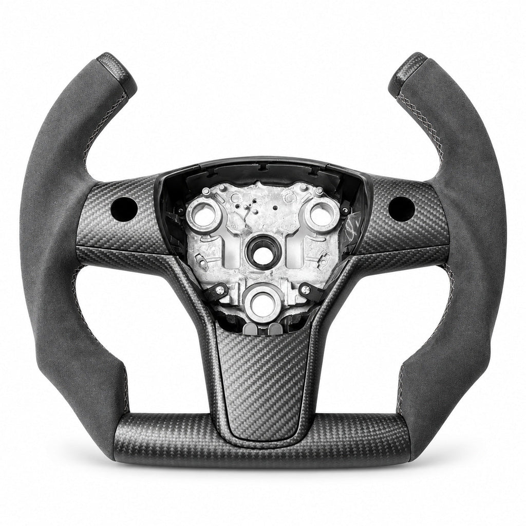 Custom Carbon Fiber Steering Wheel for Tesla Model 3 / Y【F1 Style】