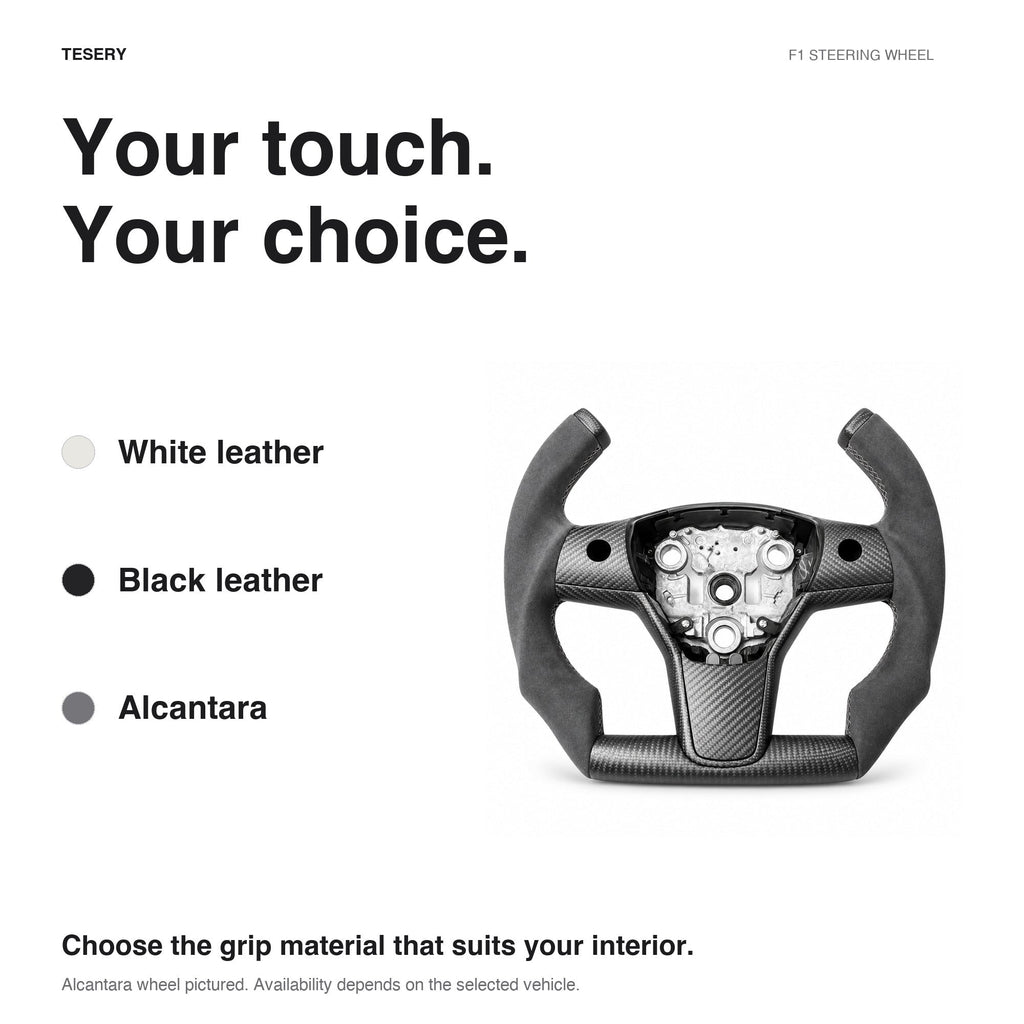 Custom Carbon Fiber Steering Wheel for Tesla Model 3 / Y【F1 Style】