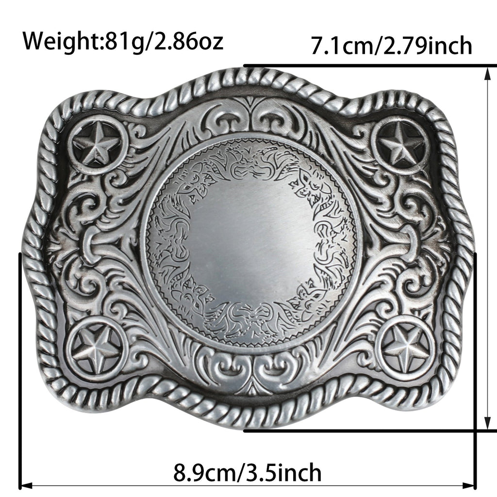 Custom Western Belt Buckle with Name and Initial