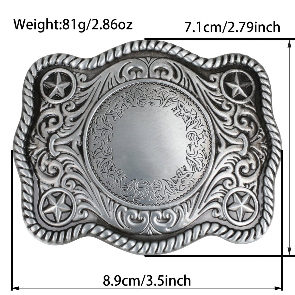Custom Western Belt Buckle with Name and Initial
