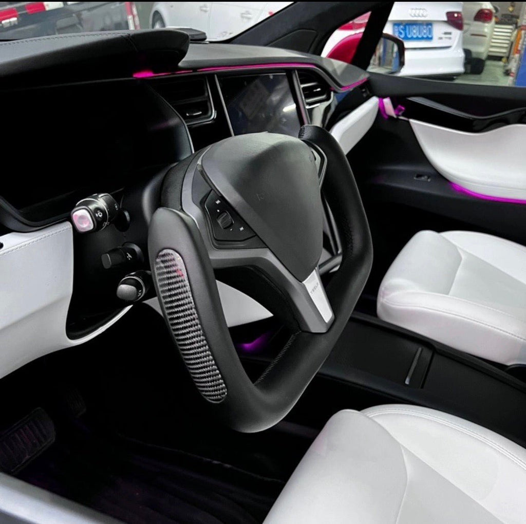 Sikunuo Custom Yoke Steering Wheel Replacement for Tesla Model X / S 2012-2020