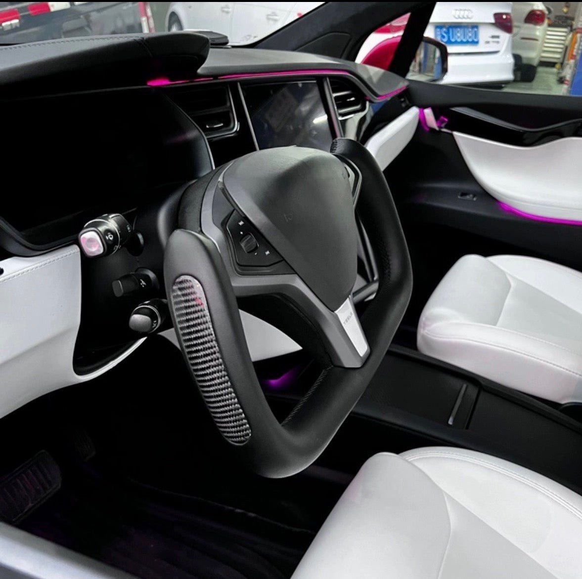 Sikunuo Custom Yoke Steering Wheel Replacement for Tesla Model X / S 2012-2020