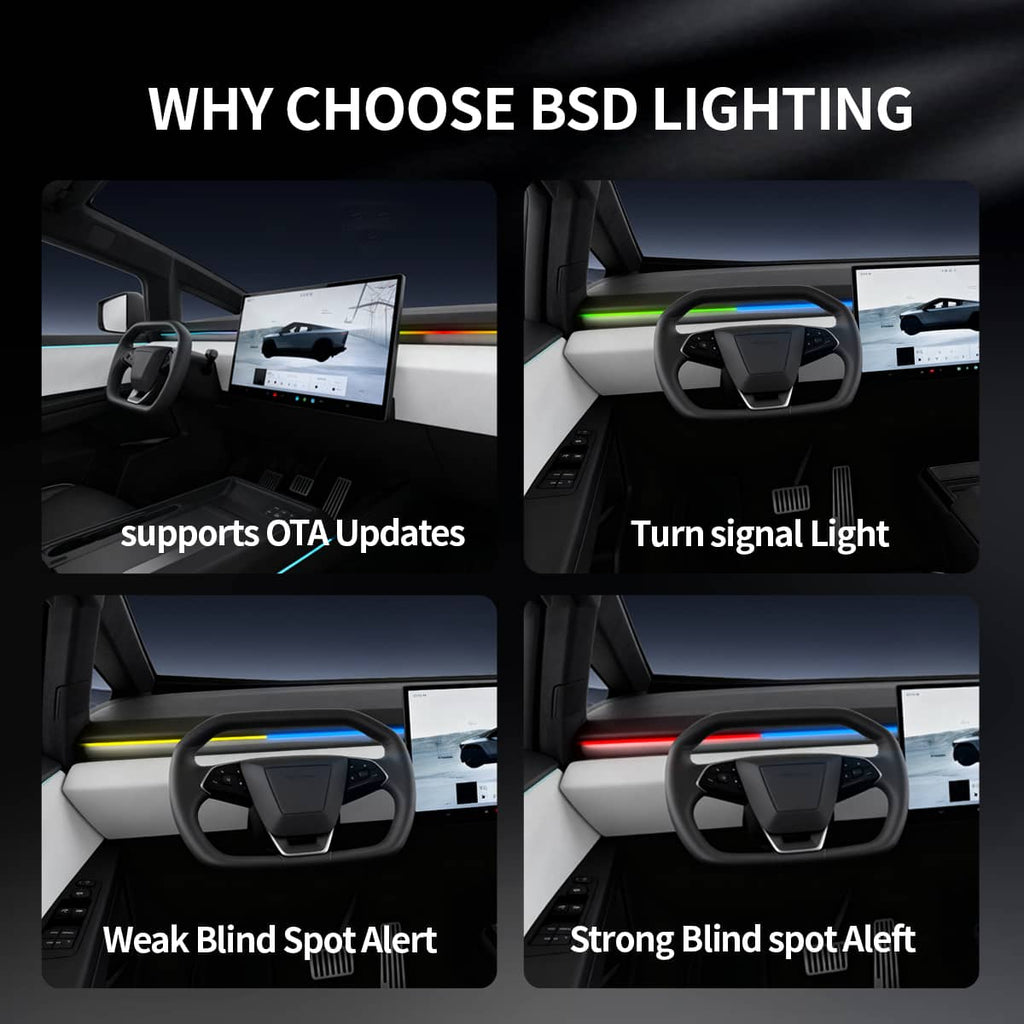 Cybertruck Smart BSD Blind Spot LED Ambient Lighting Kit | Sikunuo
