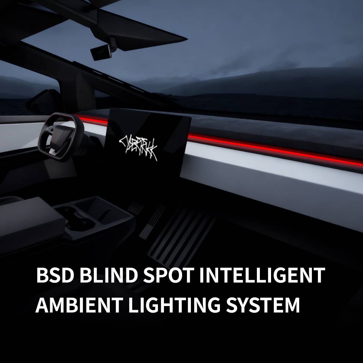 Cybertruck Smart BSD Blind Spot LED Ambient Lighting Kit | Sikunuo