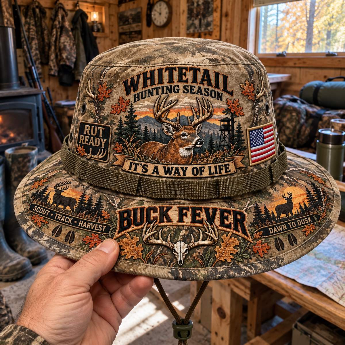 Whitetail Hunting Season Buck Fever Boonie Hat