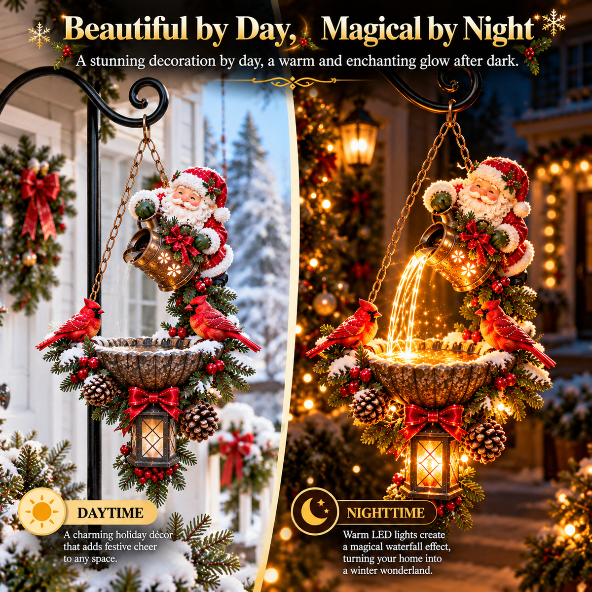 🔥Let Santa Light the Way Home🎄 Christmas Magic Pouring Light Hanging Collection