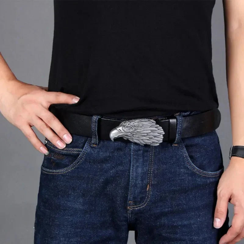 D1 Eagle Head Western Belt Buckle