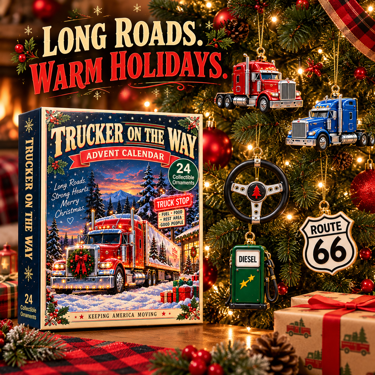Trucker On The Way Christmas Advent Calendar