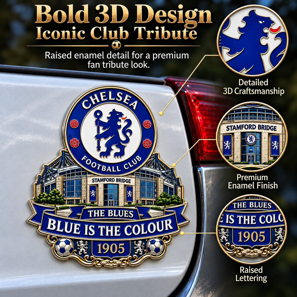 “The Blues – Blue Is the Colour”  Metal Car Emblem