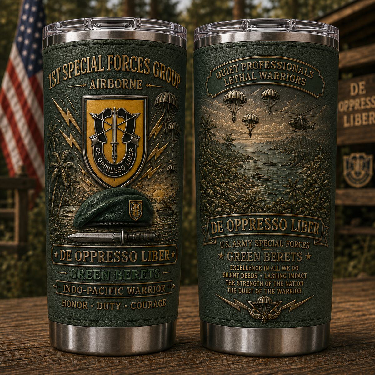 U.S. Army Special Forces Group Insulated Travel Tumbler Collection