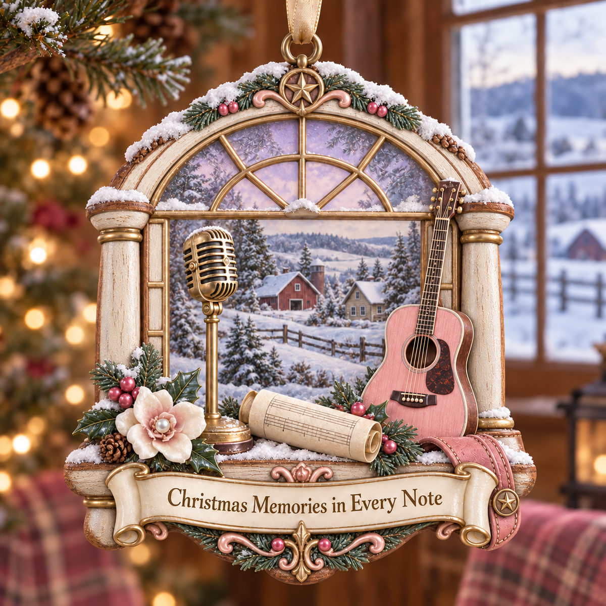 Country Music Queen Christmas Tribute Ornament