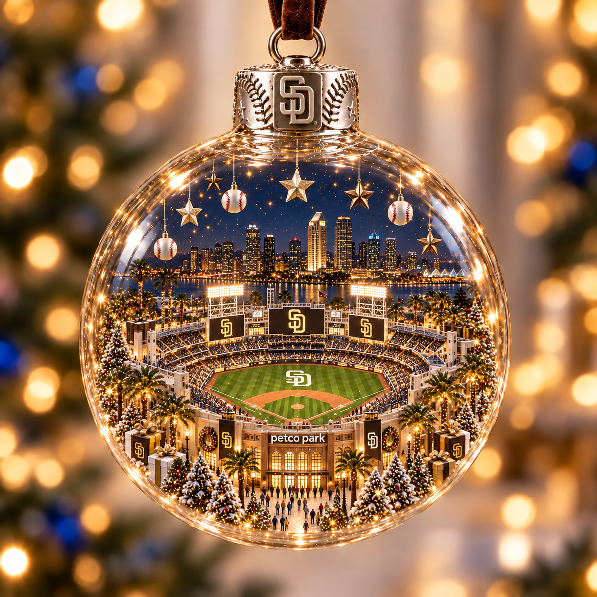 Light-Up Baseball Stadium Christmas Ornament – Holiday Keepsake