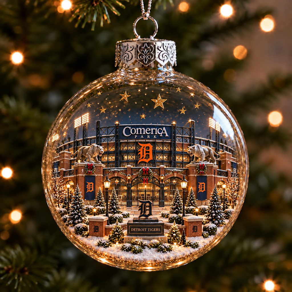 Light-Up Baseball Stadium Christmas Ornament