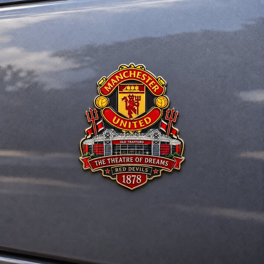 “The Theatre of Dreams” 1878 Red Devils Tribute Metal Car Emblem