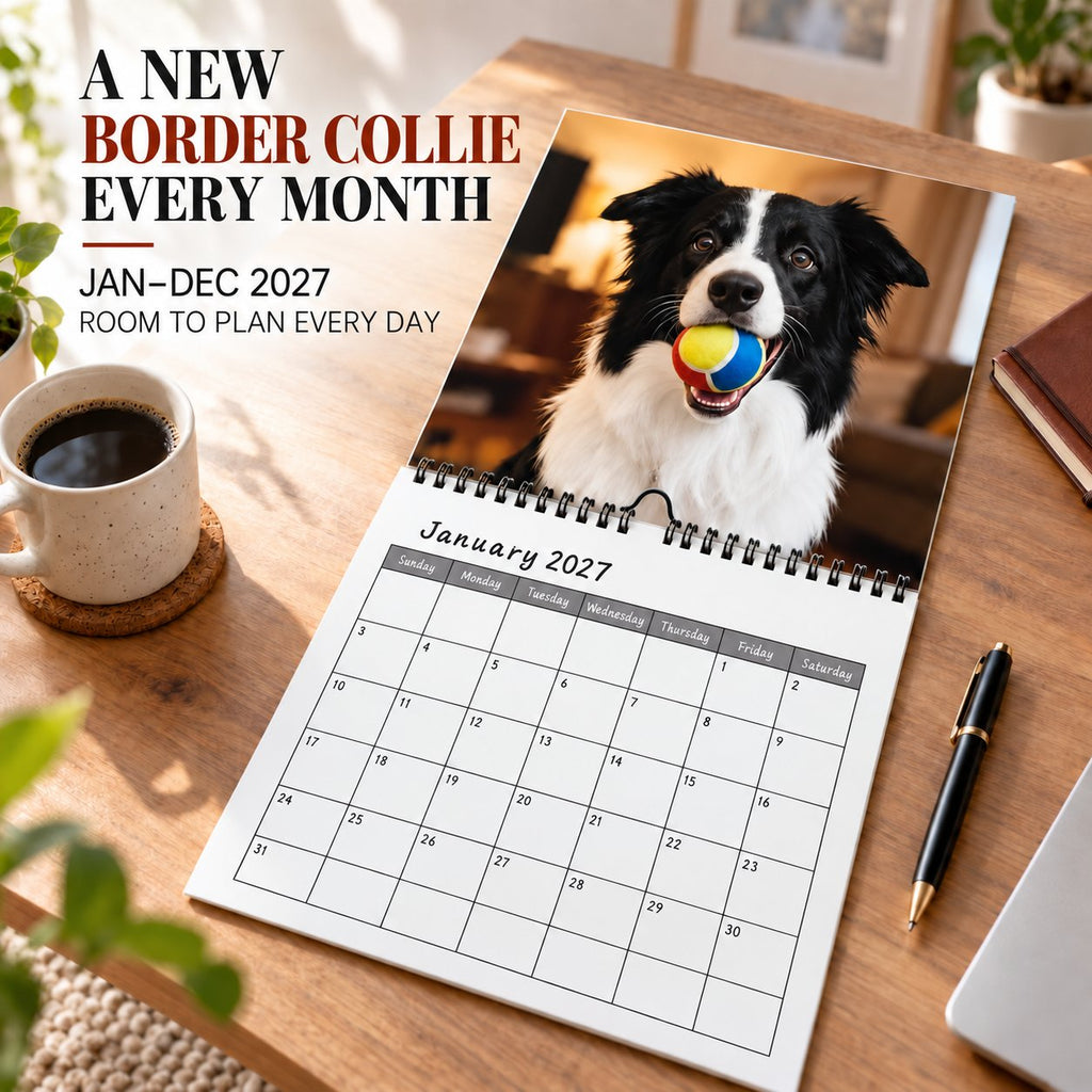 Cowboy Border Collie 2027 Calendar