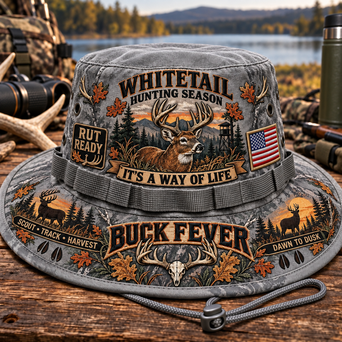 Whitetail Hunting Season Buck Fever Boonie Hat