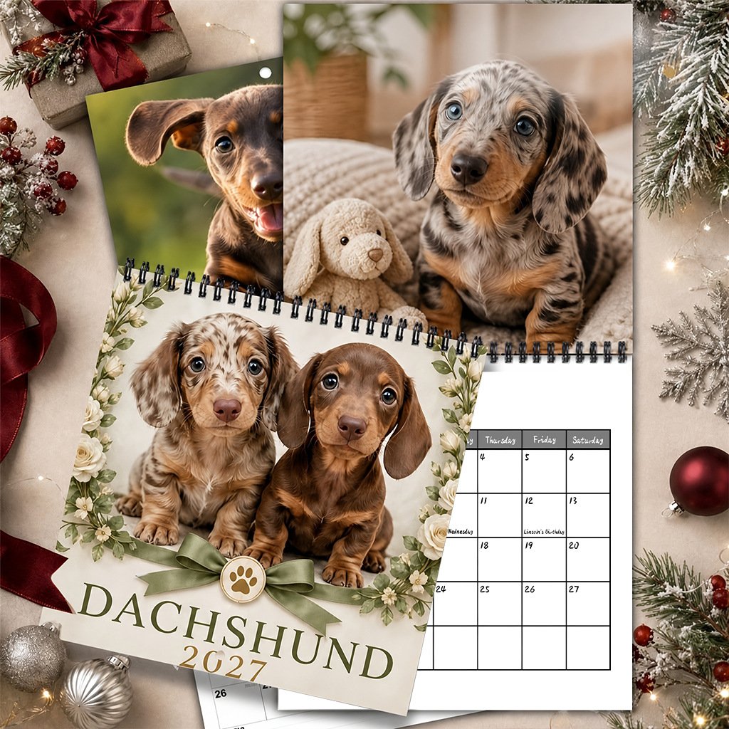 Spotted Dachshund Calendar 2027