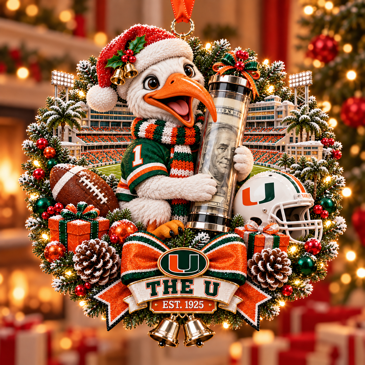 College Football Money Surprise Ornament
