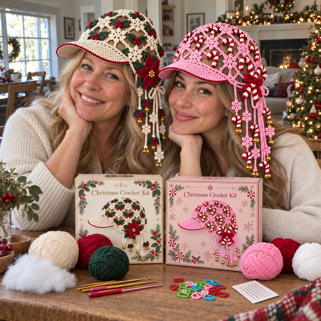 DIY Christmas Charm Crochet Cap Kit