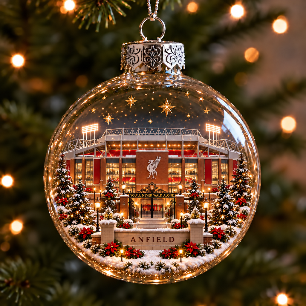 Light-Up Football Stadium Christmas Ornament