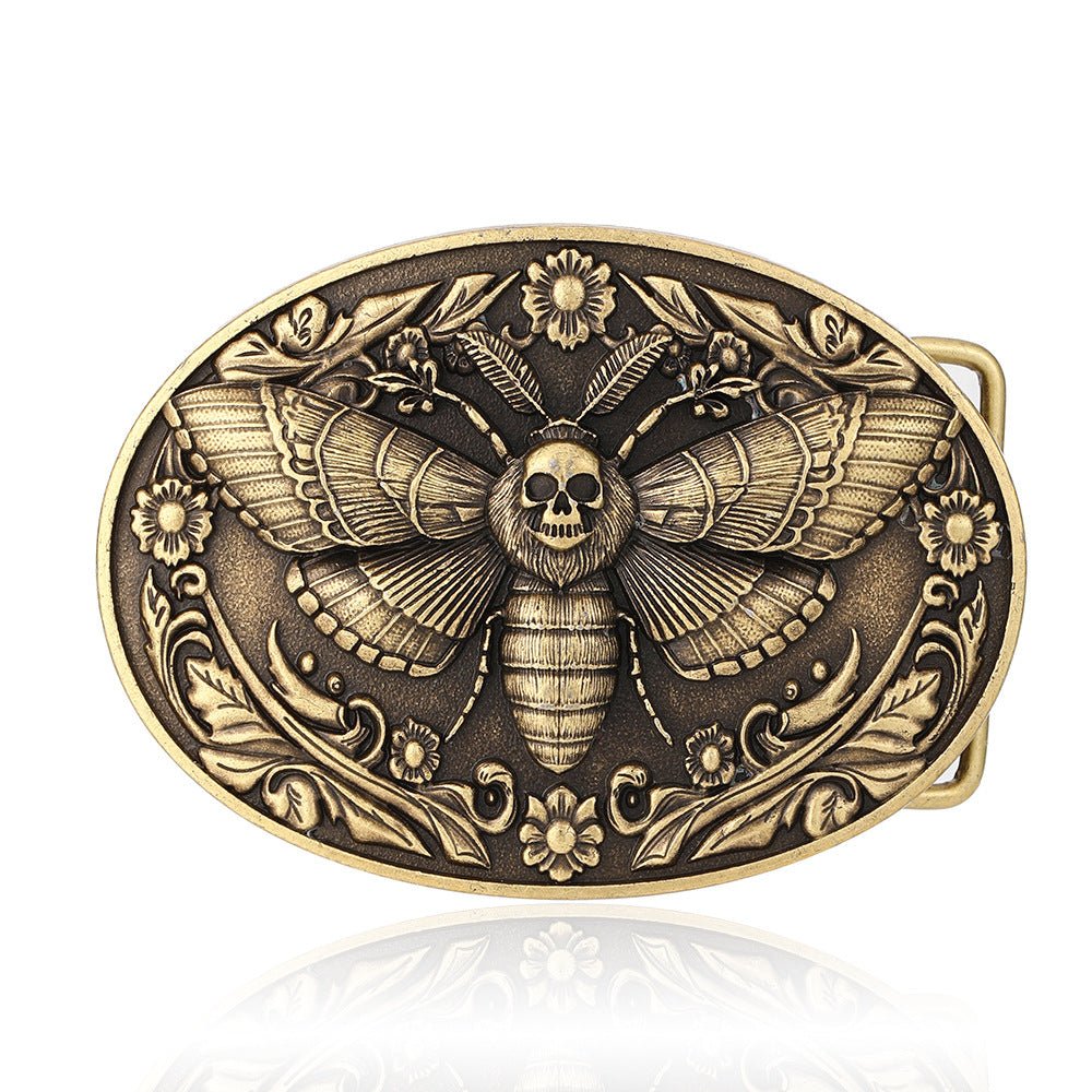 Death Moth Skull Belt Buckle