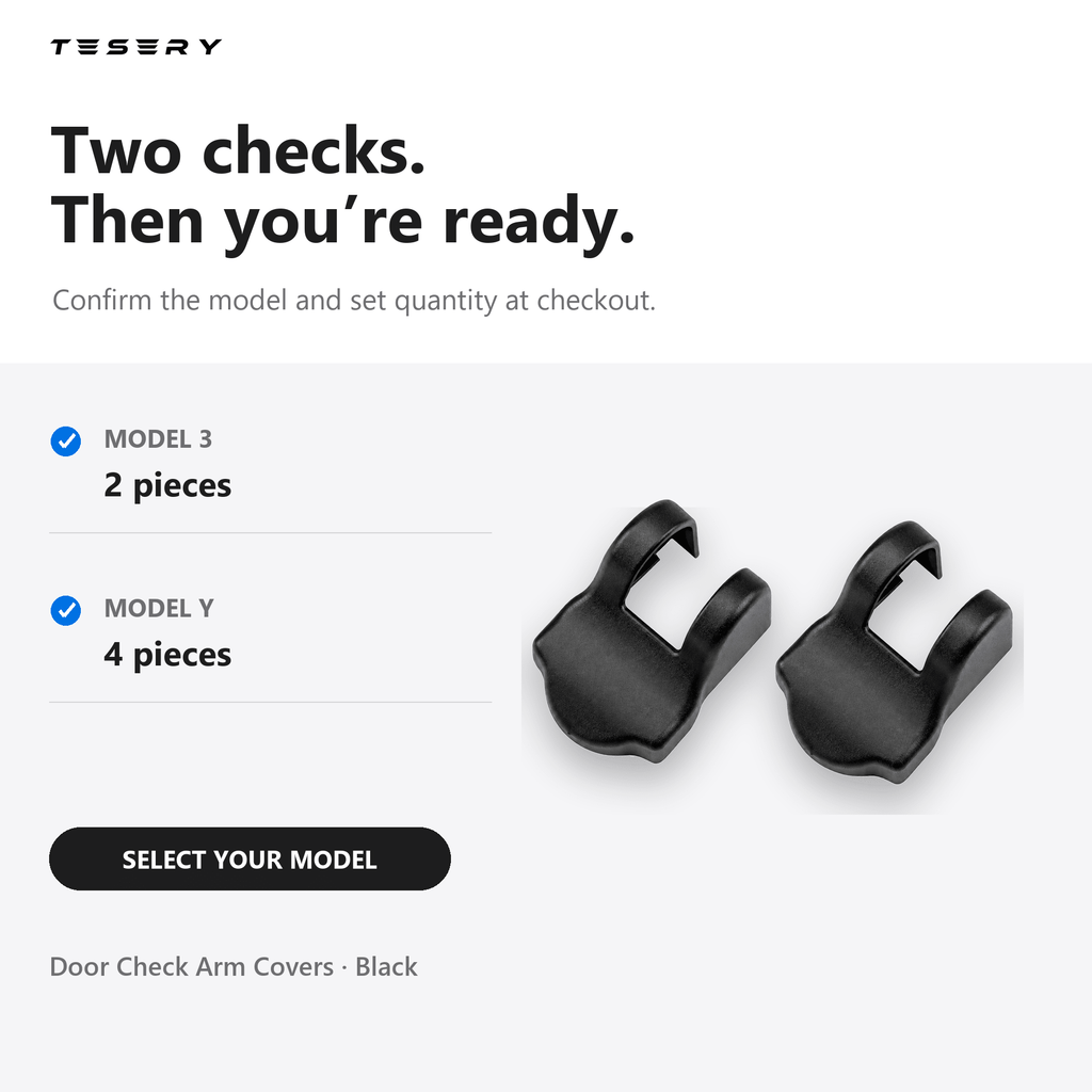 Door Check Arm Covers for Tesla Model 3 / Y / YL