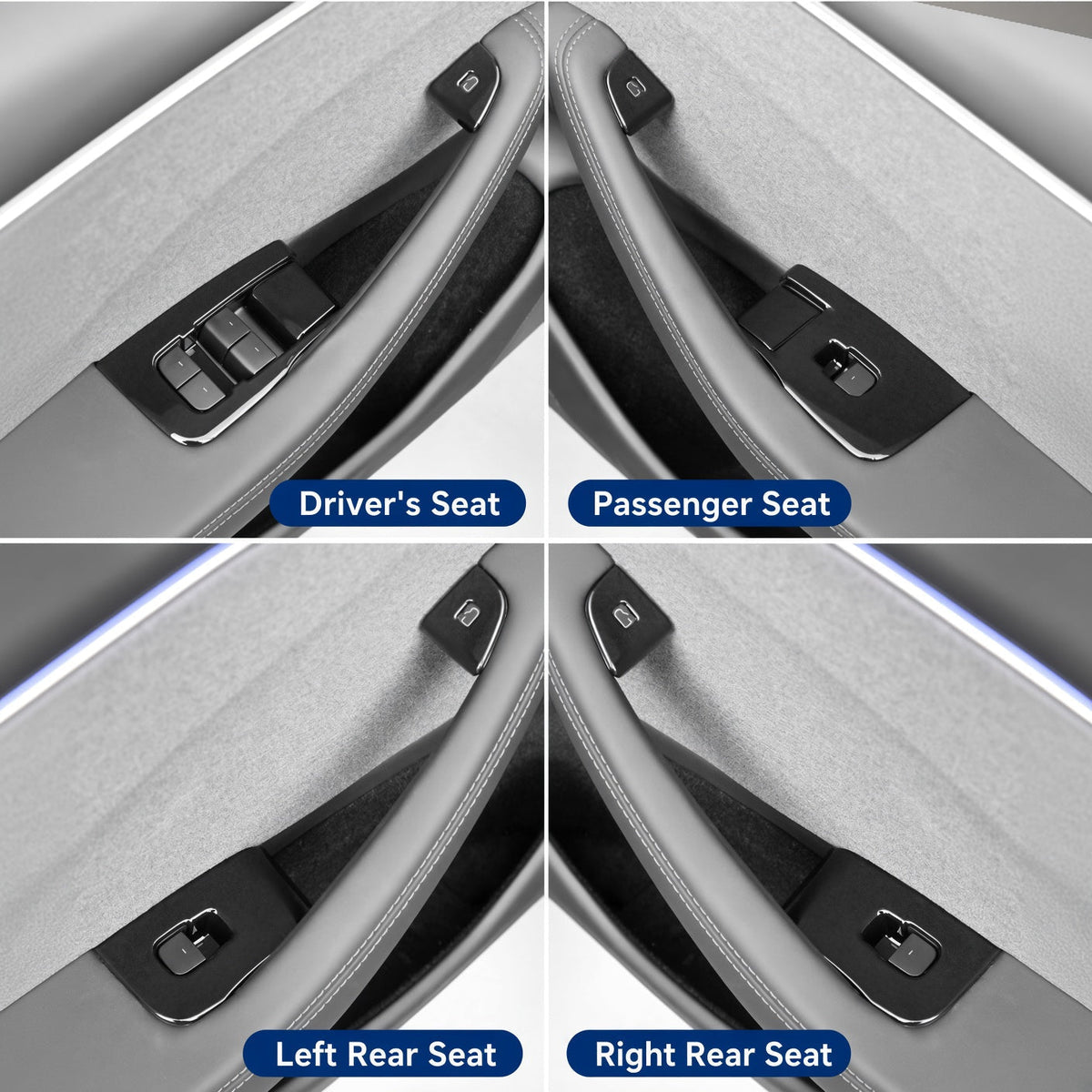 Door Lock Switch Cover Trim for Tesla Model Y Juniper & Model YL