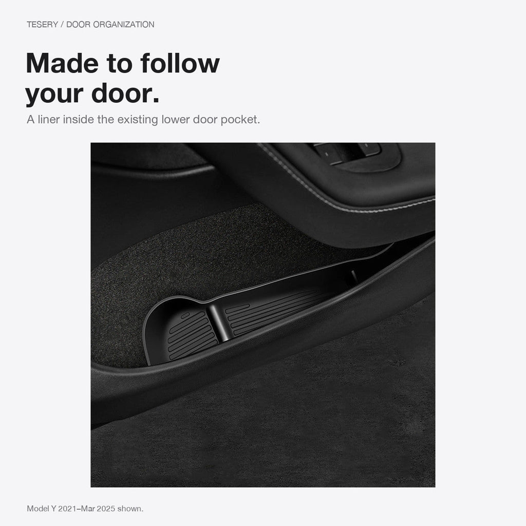 Door Side Organizer Tray for Tesla Model Y Juniper / Model YL