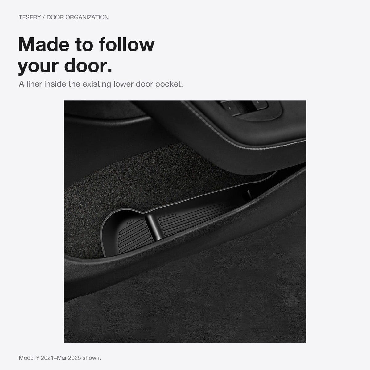 Door Side Organizer Tray for Tesla Model Y Juniper / Model YL