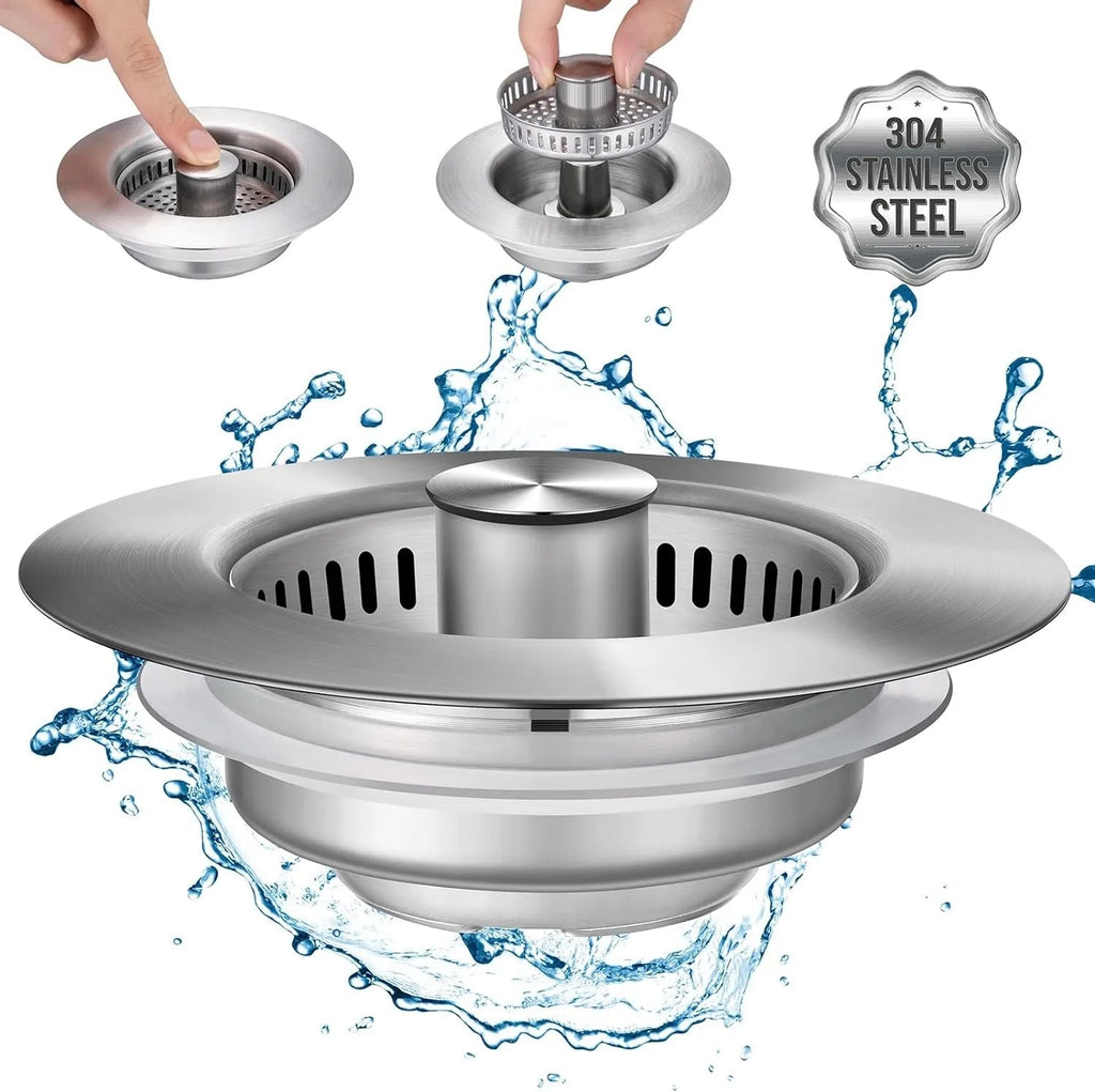 Sikunuo | Stainless Steel Pop-Up No-Odor Drain Filter