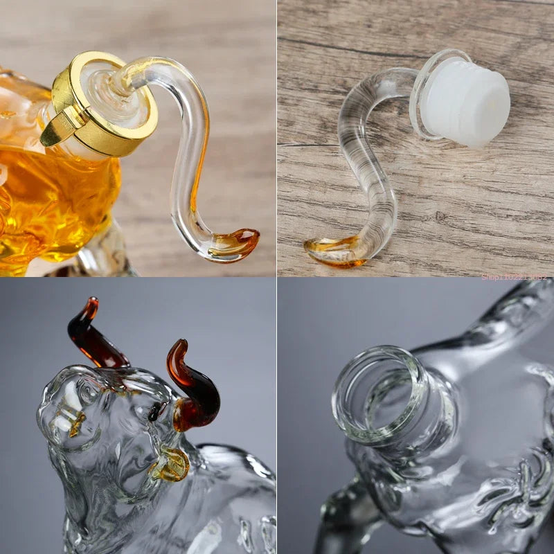 Sikunuo | Artistic Bull Glass Decanter