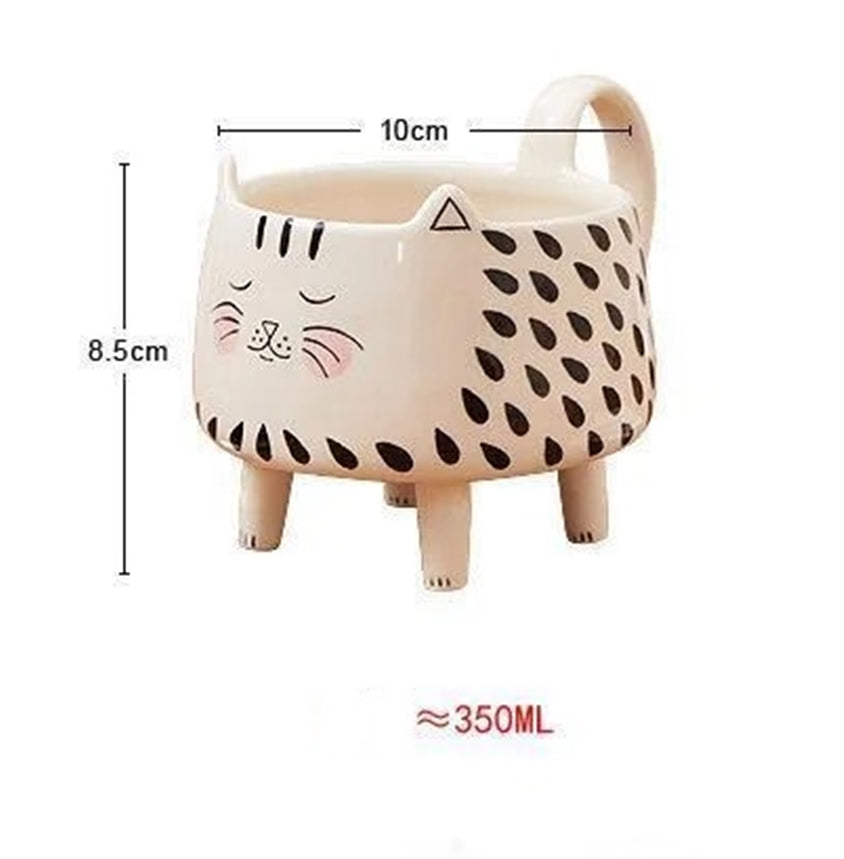 Sikunuo | Happy Cat Long Legs Ceramic Mug