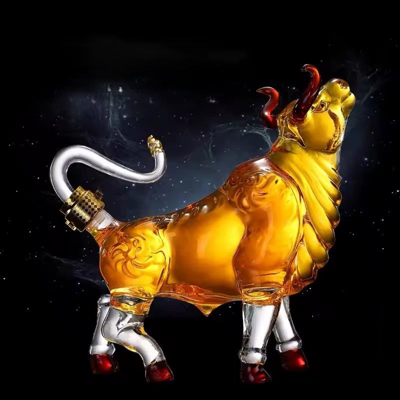 Sikunuo | Artistic Bull Glass Decanter