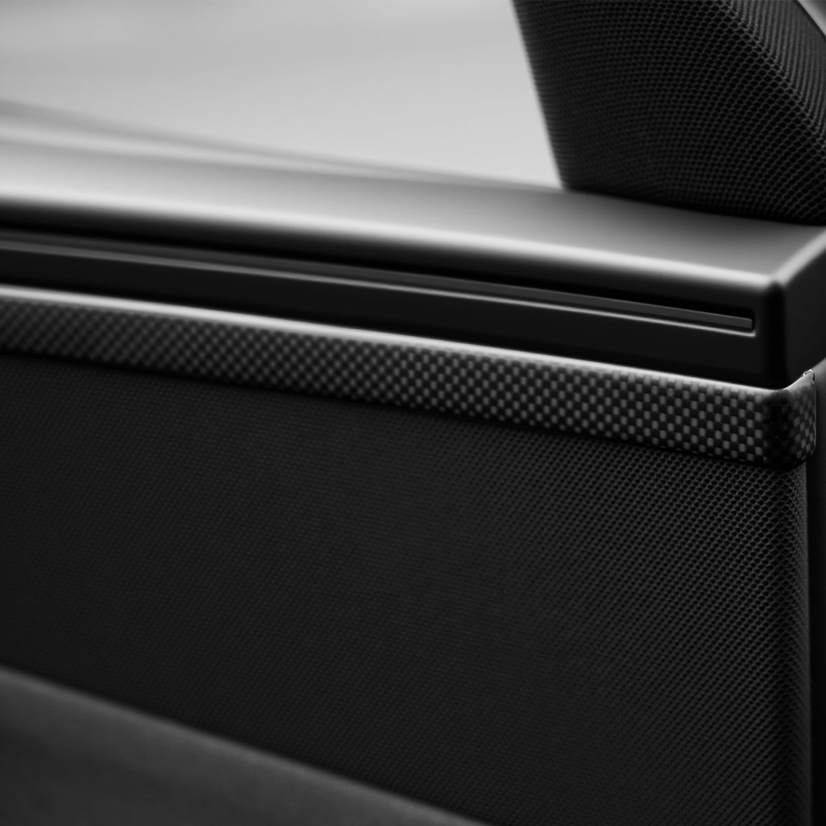 Dry Carbon Fiber Door Panel Trim Covers for Model Y Juniper