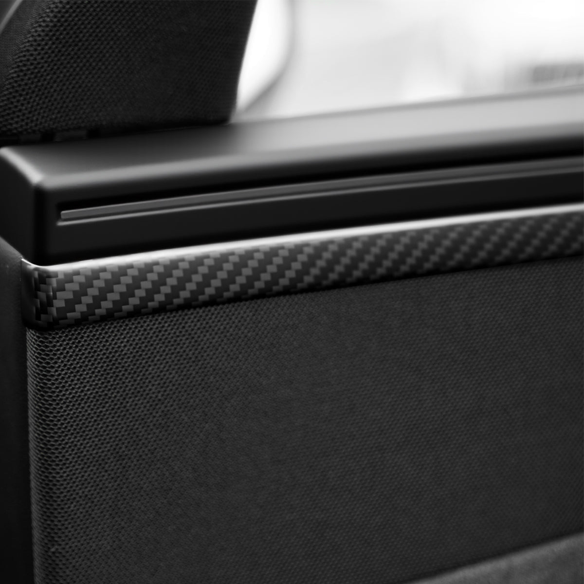 Dry Carbon Fiber Door Panel Trim Covers for Model Y Juniper
