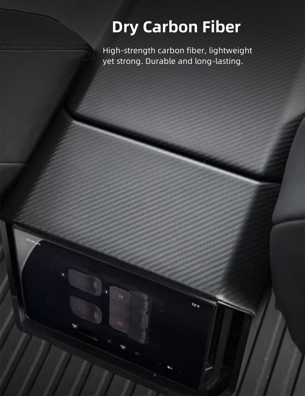 Dry Carbon Fiber Rear Screen Frame Cover / Frame Full Wrap for Cybertruck