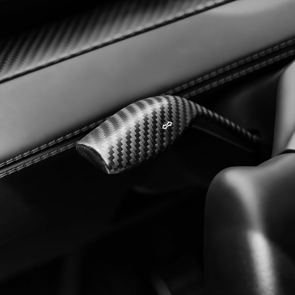 Dry Carbon Fiber Turn Signal Stalk Cover for Model Y Juniper / Model 3 Highland