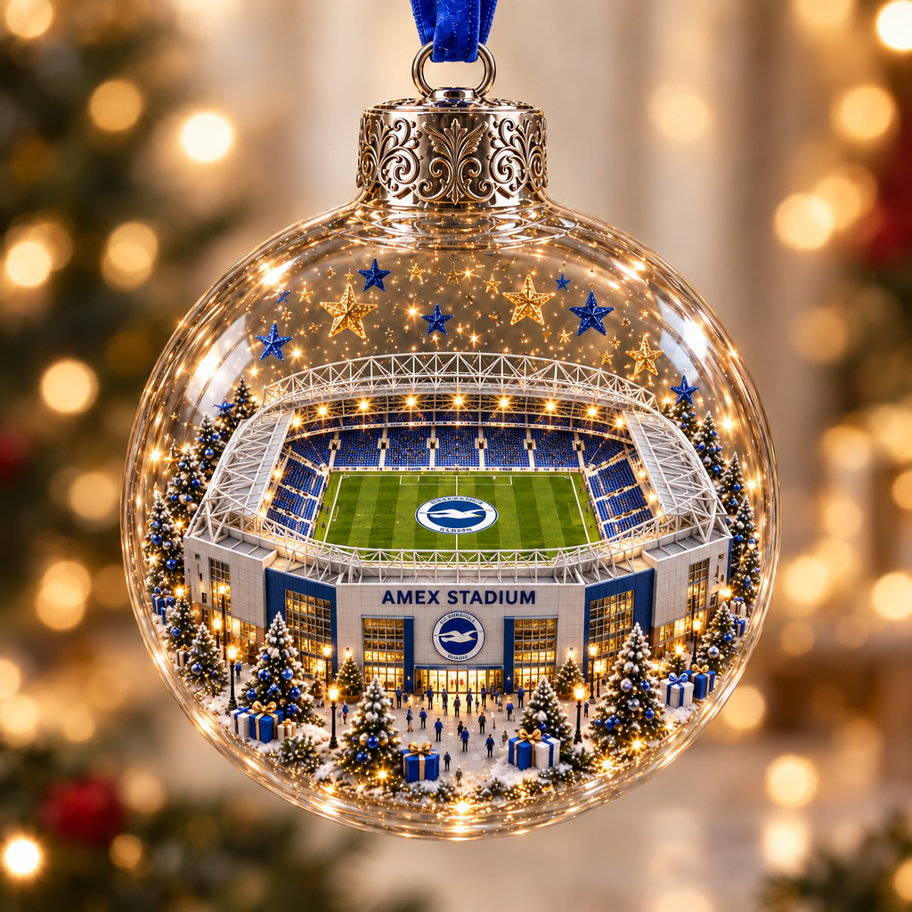 Bring the Stadium Home — Light-Up Football Stadium Christmas Ornament