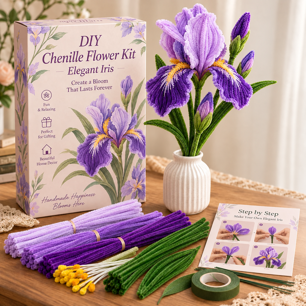 DIY Chenille Flower Kit