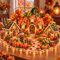 DIY Sparkling Autumn Village — 3D Diamond Art Decoration Kit