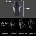 Sikunuo | Bicycle fender rear light — Waterproof LED safety light with projection (2 pieces)